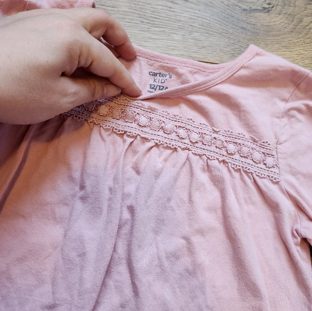 Carter's Size 12 Girls Pink Blouse